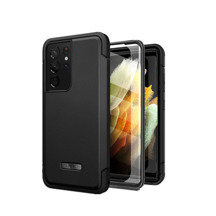 For Samsung Galaxy S21 Ultra 6.8Inch Full-Body Heavy Duty Rugged Shockproof Protective Case With Built-In Screen Protector