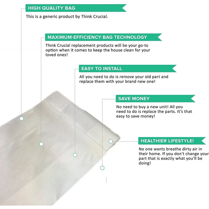 Dust Collection Bags Compatible With Ridgid Vf3501 3-4.5 Gallon Wet / Dry Vacuum Bags Wd40500 Wd40700 Wd40501 Wd45500 Wd45220
