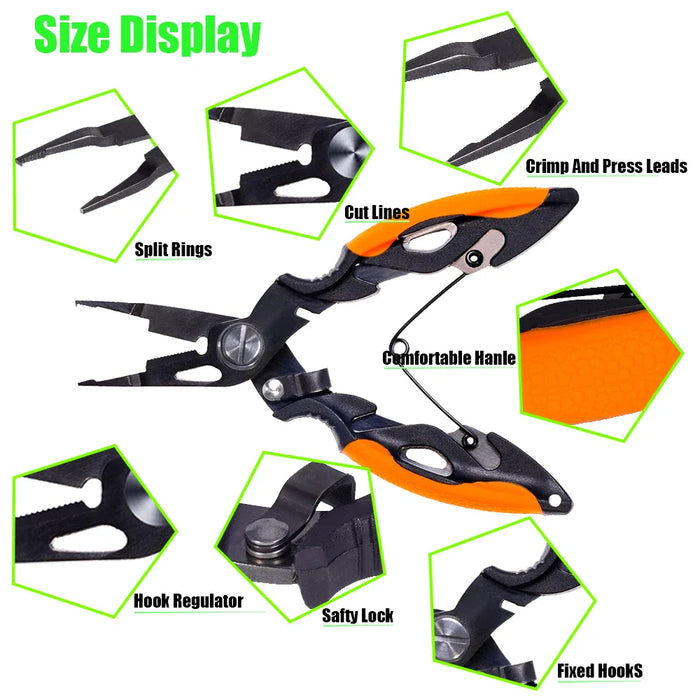 Versatile Stainless Steel Fishing Pliers