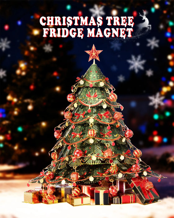 Christmas Tree Metal Magnet Puzzle Diy Gift For Home Decor