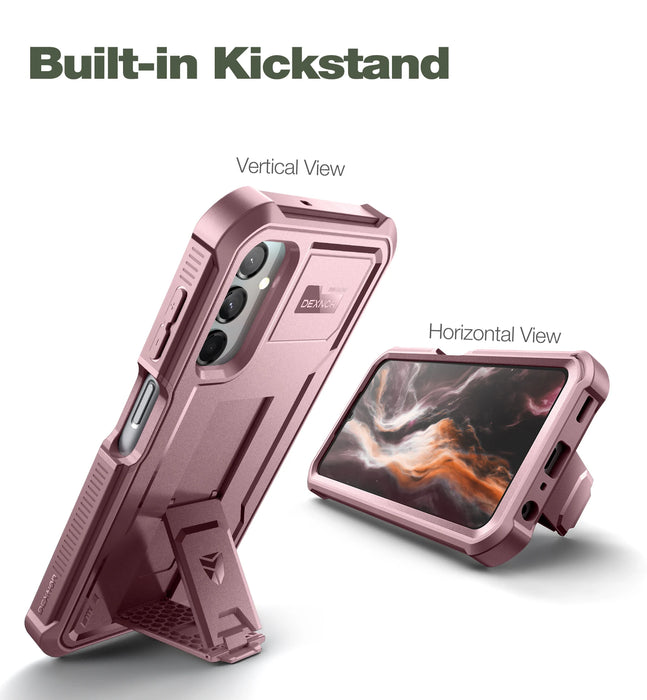 For Samsung Galaxy A24 Heavy Duty Military Grade Armor Shockproof Shell Case Built In Screen Protector Kickstand