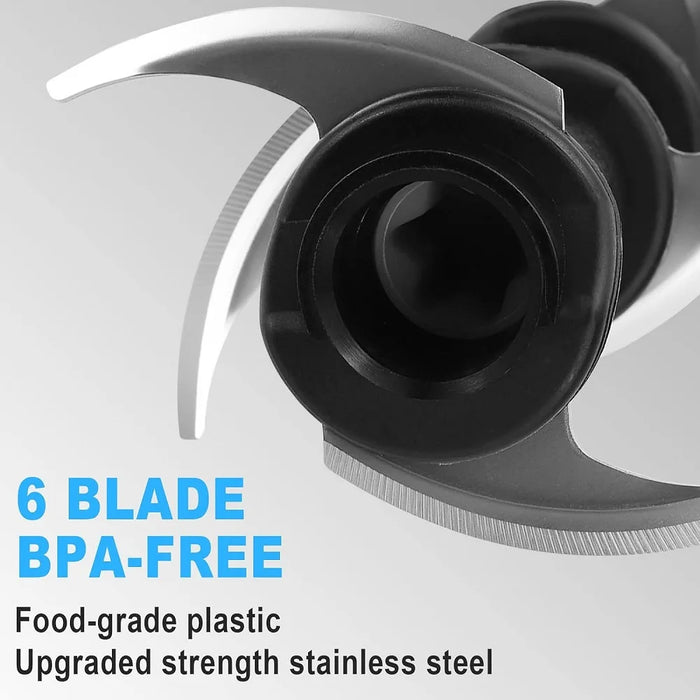 Replacement Stacked 6 Blades For Ninja 72 Oz Pitcher Compatible With Ninja Blender Bl500 Bl660 Bl700 Bl740 Nj600C