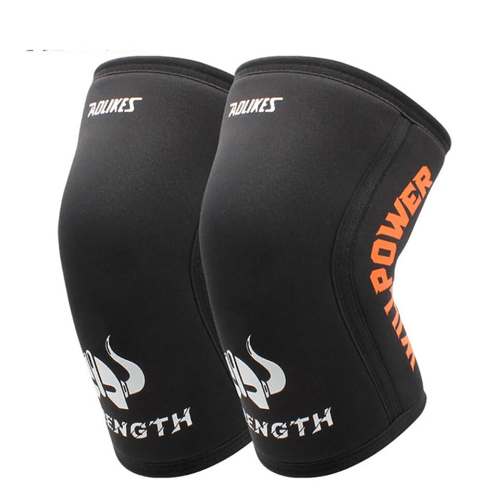 Pair of 7Mm Knee Sleeves For Squats Weightlifting & Powerlifting Compression Support For Lifting