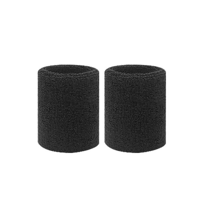 Pair of Breathable Cotton Wrist Sweatbands For Men & Women