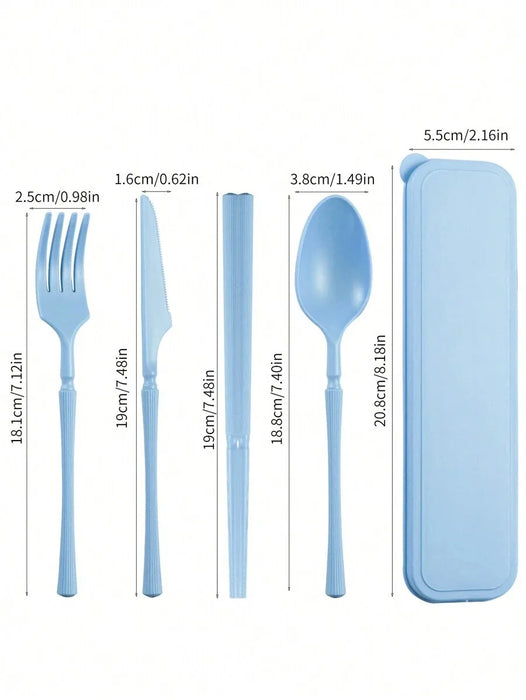 Reusable Plastic Tableware Set For Picnics Camping And Students