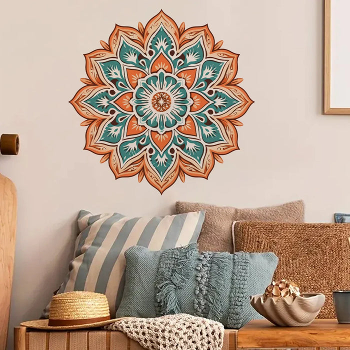 Flower Mandala Wall Sticker For Living Room Decor