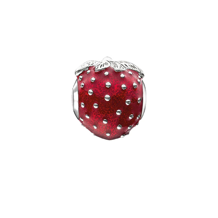 925 Sterling Silver Strawberry Beads Charm For European Diy Jewelry Gift For Women
