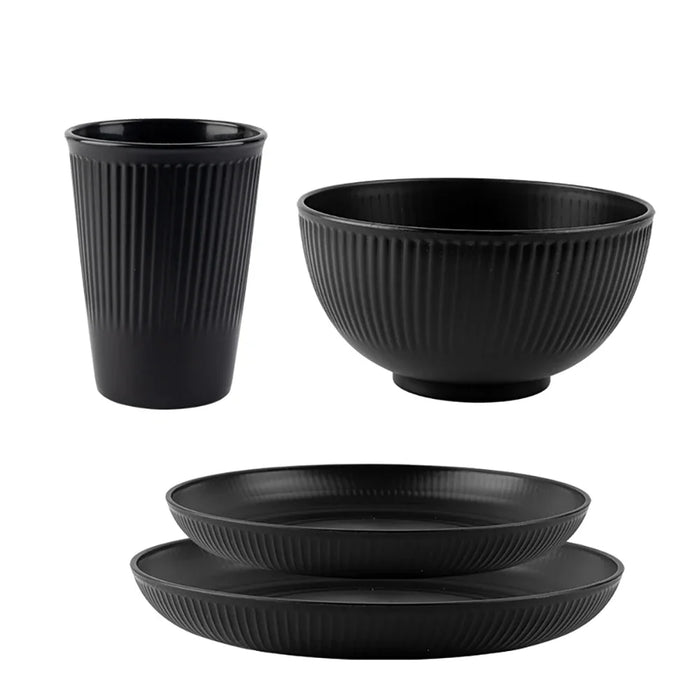 4 Piece Eco Friendly Tableware Set For Camping