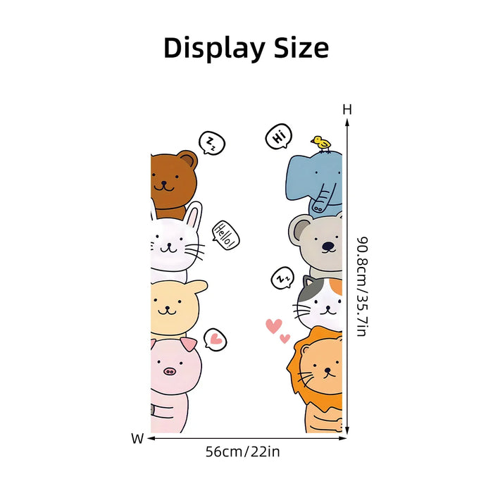 Cartoon Animal Wall Decals For Kids Room Decor