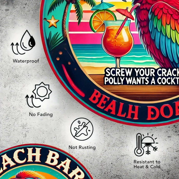 8X8In Outdoor Pool Decor Metal Rules Sign Easy Install