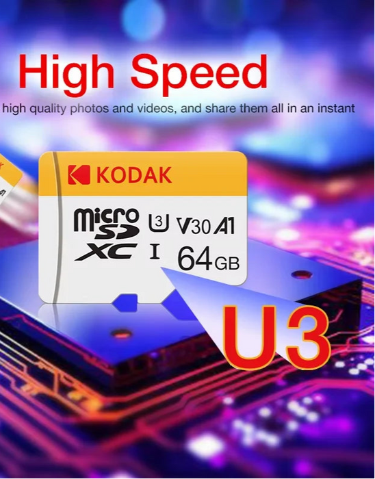 Kodak High Speed 64gb Micro Sd Card Class 10 Memory For Smartphone Tablet Camera