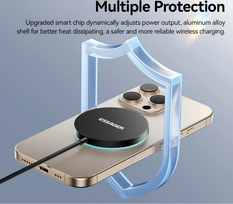 15W Magnetic Wireless Charger For Iphone 16 15 14 13 Pro Max Magnet Induction Charger For Macsafe Wireless Charging Pad