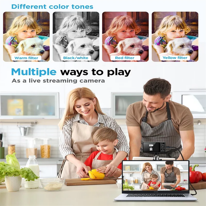 48Mp Autofocus Digital Camera For Kids 2.7K 16X Zoom