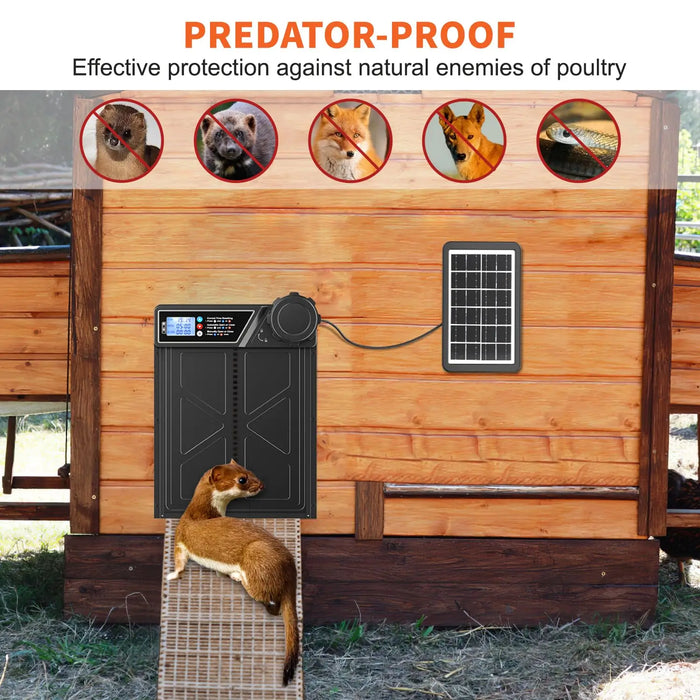 Timer Solar Chicken Coop Door Anti Pinch & Durable