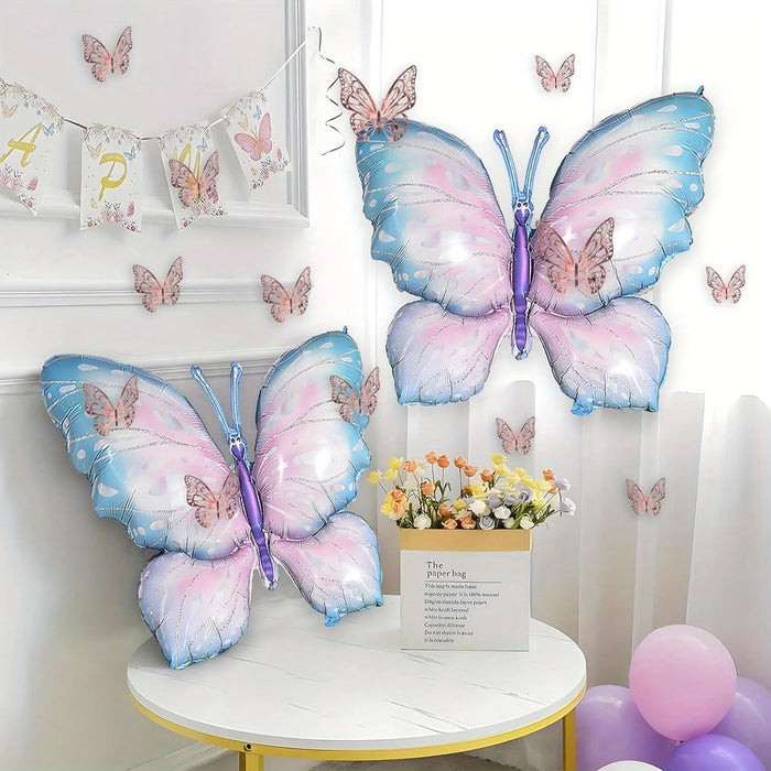 145 Butterfly Balloon Set Suitable For Indoor And Outdoor Decoration Such As Birthday Parties Weddings Anniversaries Etc