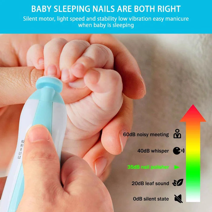 Electric Baby Nail Clipper With Led Light And 4 Speed Adjustment