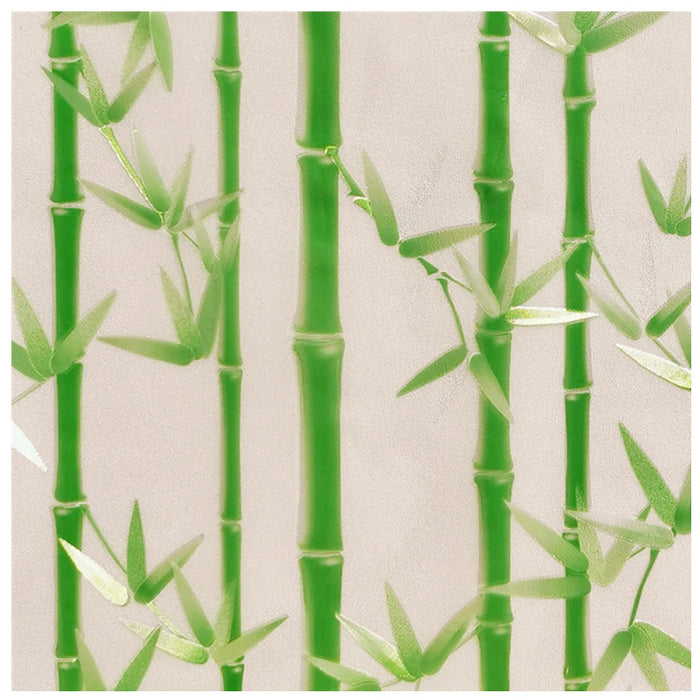 Frosted Bamboo Window Film - No Glue Removable Privacy & Decorative - Office & Home