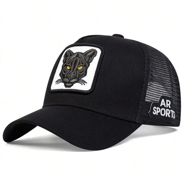 Adjustable Cat Embroidery Baseball Cap / Hat For Outdoor Sun Protection
