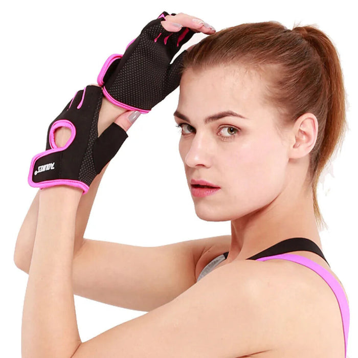 Pair of Breathable Fingerless Workout Gloves Gym & Cycling