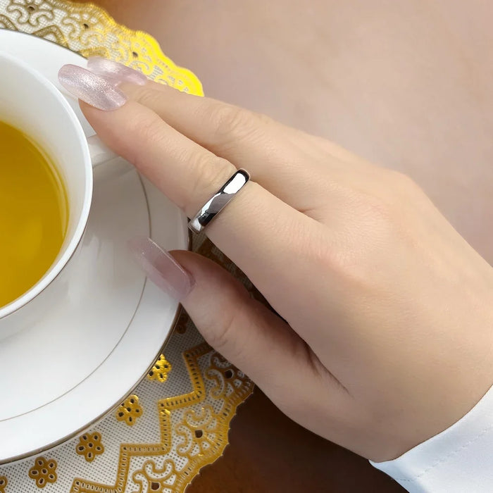 925 Sterling Silver Autumn Band Ring Classic Fine Jewelry For Women & Men