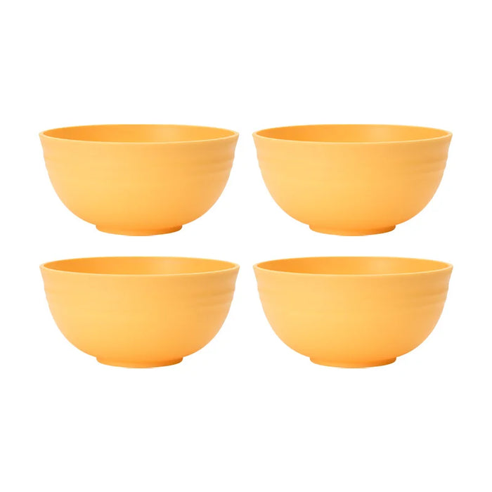 4 / 6 / 8 Piece Reusable Yellow Cereal Bowls Ideal For Food Dessert Camping