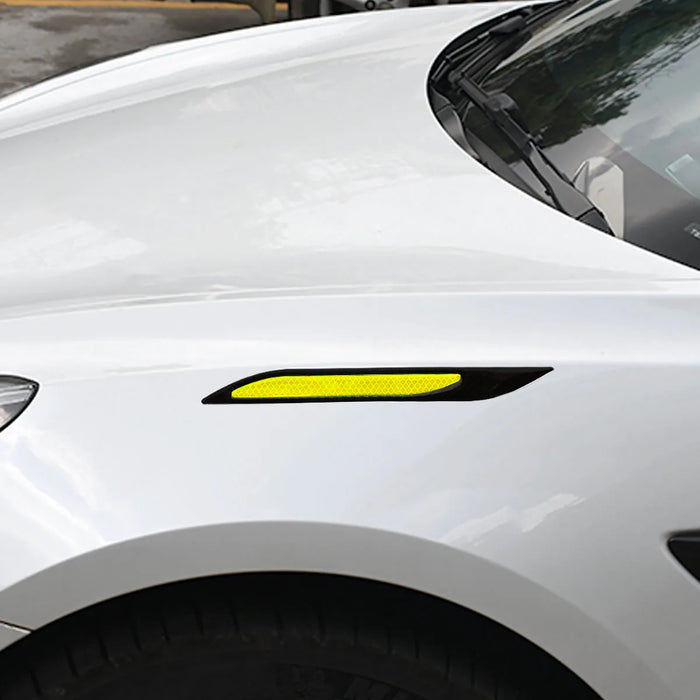 4Pcs Car Reflective Strips Carbon Fiber Bumper Protector Auto Safety Warning Sticker Anti-Scratch Tape Auto Styling