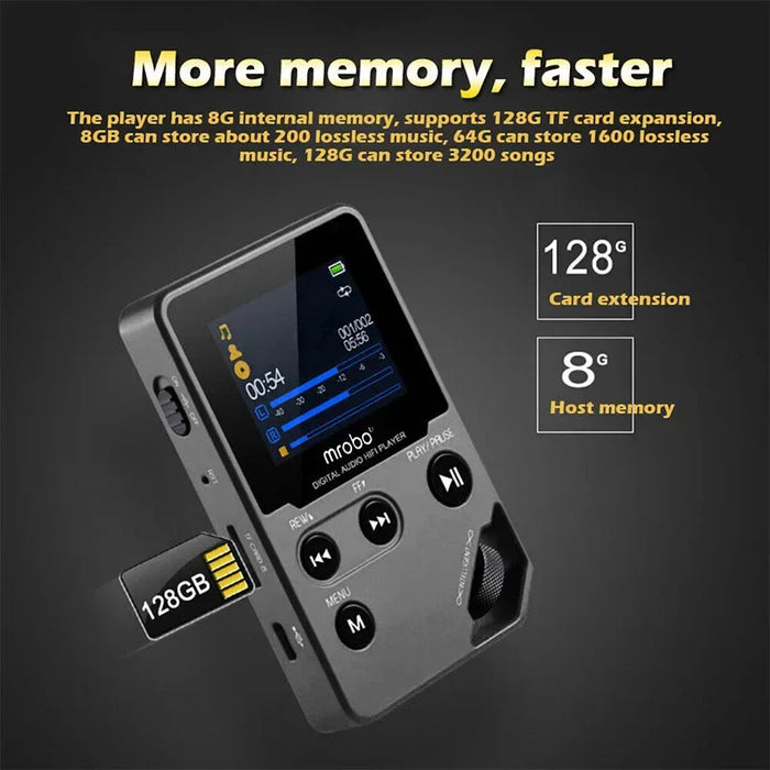 8Gb Hifi Mp3 Player With Tf Card Fm E Book Lossless Sound Zinc Alloy Entry Level