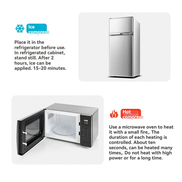 Hot & Cold Gel Knee Sleeve Pain Relief Soft Fabric Contoured Hydrogel