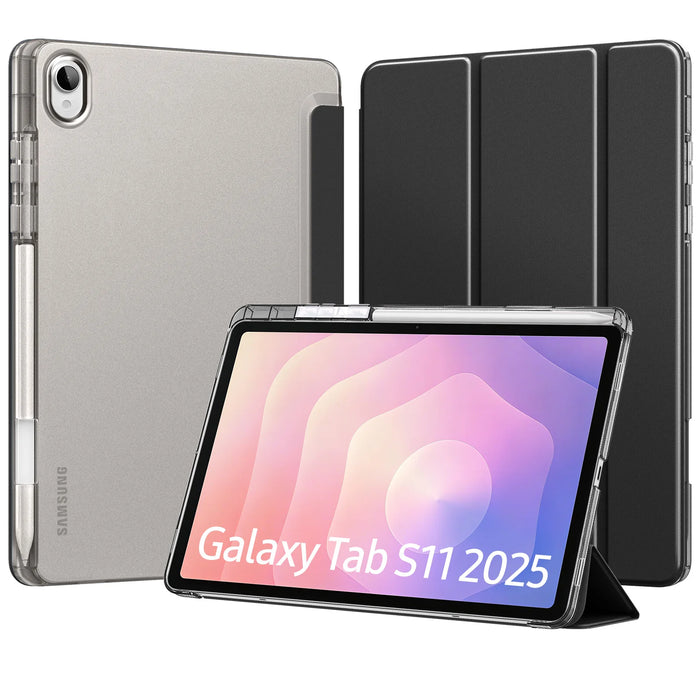 For Samsung Galaxy Tab S11 11 Inch 2025 Sm-X730 / Sm-X736B Slim Light Trifold Protective Pc Case With S Pen Holder