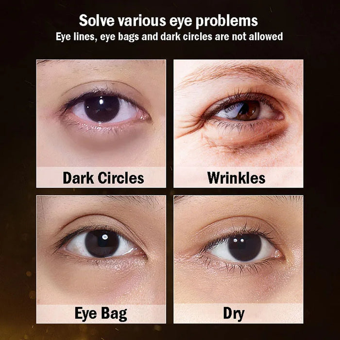 60 Piece Gold Crystal Collagen Eye Mask For Dark Circles & Bags