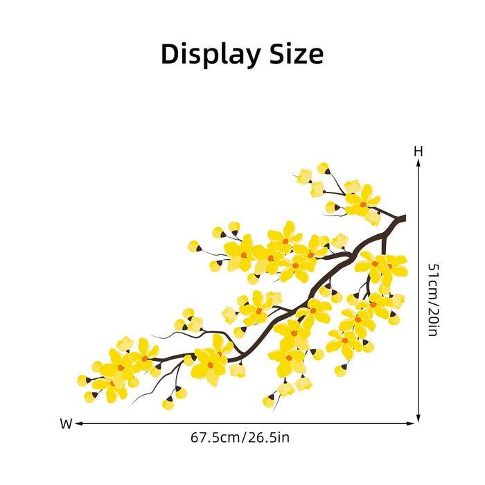 Vibrant Watercolour Flower Wall Decals For Home Decor