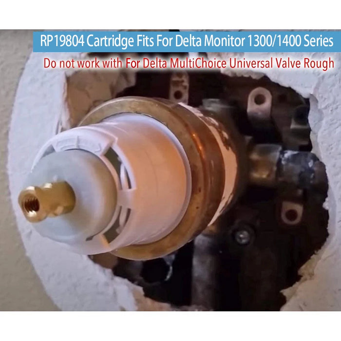Rp19804 Cartridge Assembly For Delta 1300 1400 Series Tub / Shower Valves Fit For Delta Select Monitor Valves
