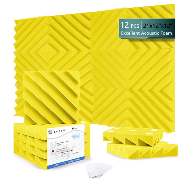 12 Pieces Self-Adhesive Soundproof Panels For Door & Wall Insulation