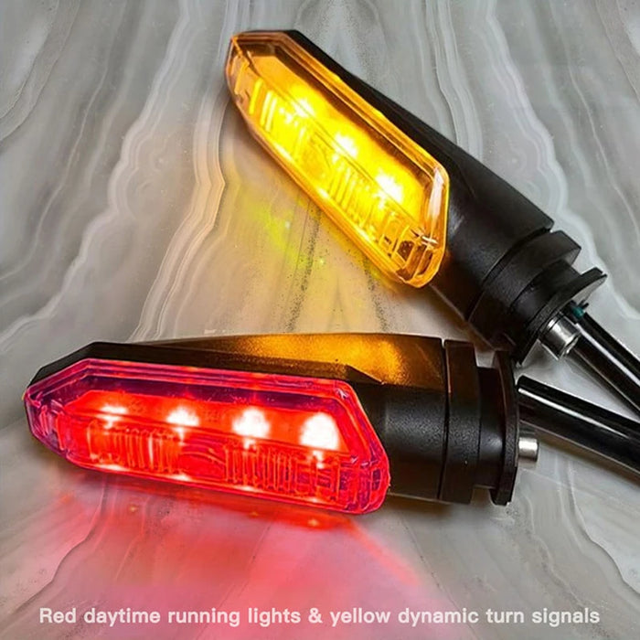 12V Motorcycle Led Turn Signal Lights Amber Flashing Indicators 2Pcs