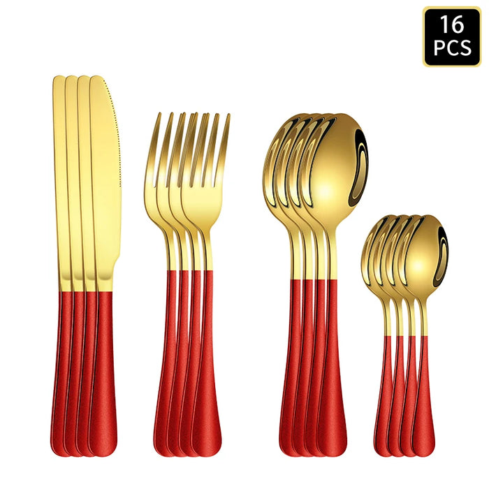 4 / 6 / 16 / 24 Piece Stainless Steel Cutlery Set For Home Restaurant Hotel Party