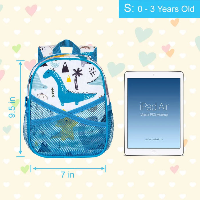 9.5 Inch Baby Dinosaur Backpack With Removable Leash