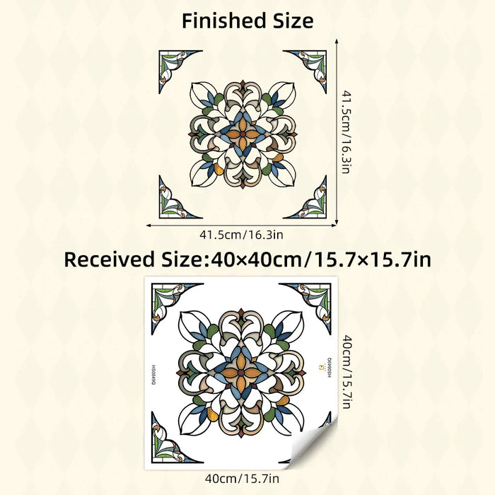 Moroccan Geometric Wall Stickers For Kitchen Decor