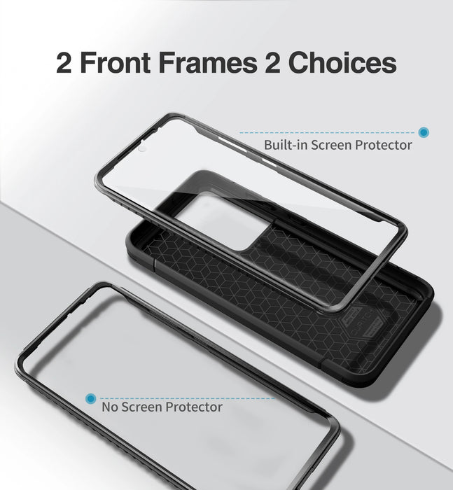 For Samsung Galaxy S21 Ultra 6.8Inch Full-Body Heavy Duty Rugged Shockproof Protective Case With Built-In Screen Protector