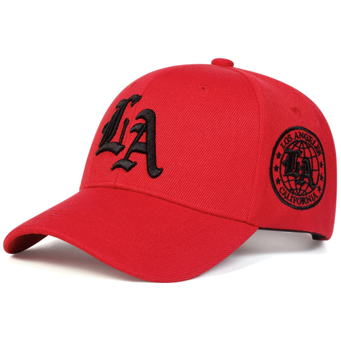 Embroidered La Baseball Cap Adjustable Sun Hat