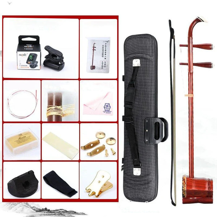 Traditional 2 String Rosewood Erhu For Adult Beginners