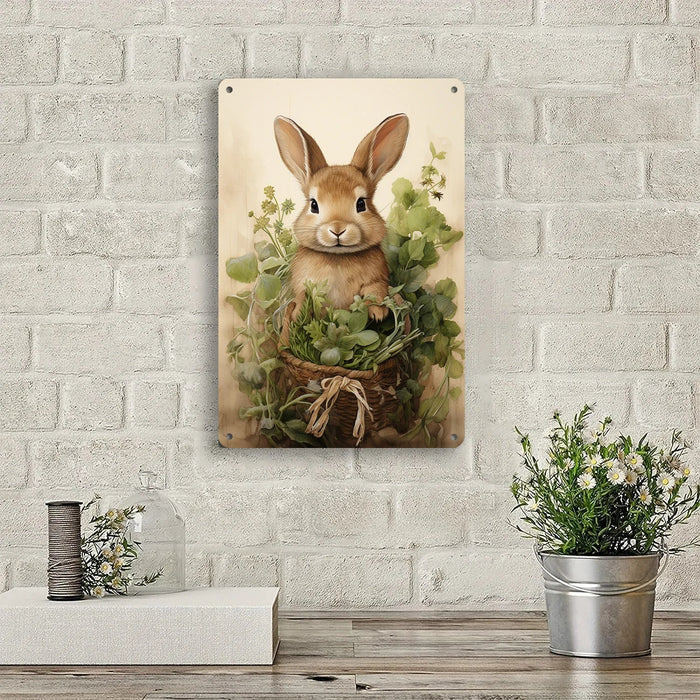 Retro Rabbit Easter Sign Easy Install For Home & Bar Decor Indoor / Outdoor Use