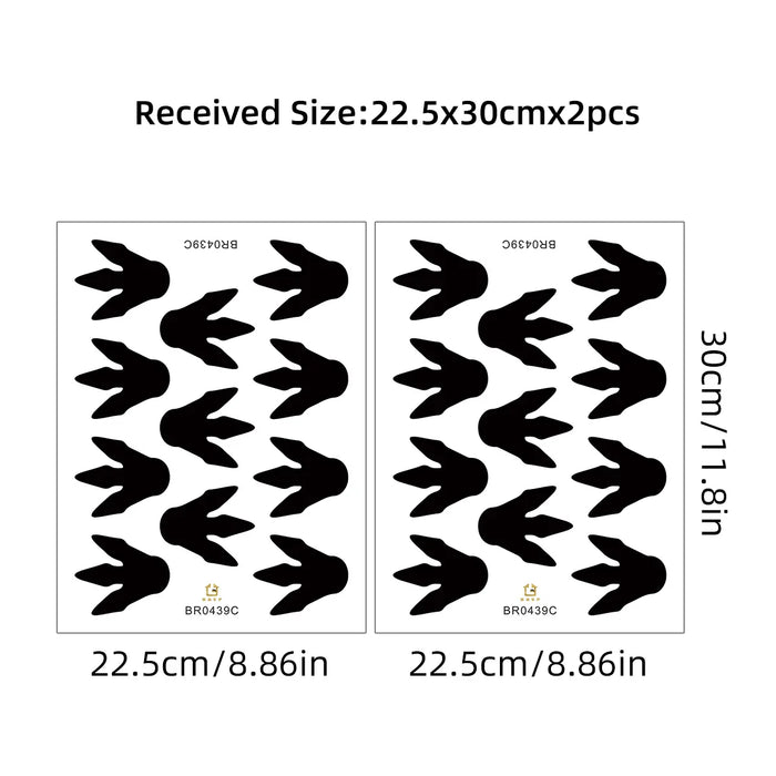 2 Cute Footprint Wall Stickers For Kids Room Decor