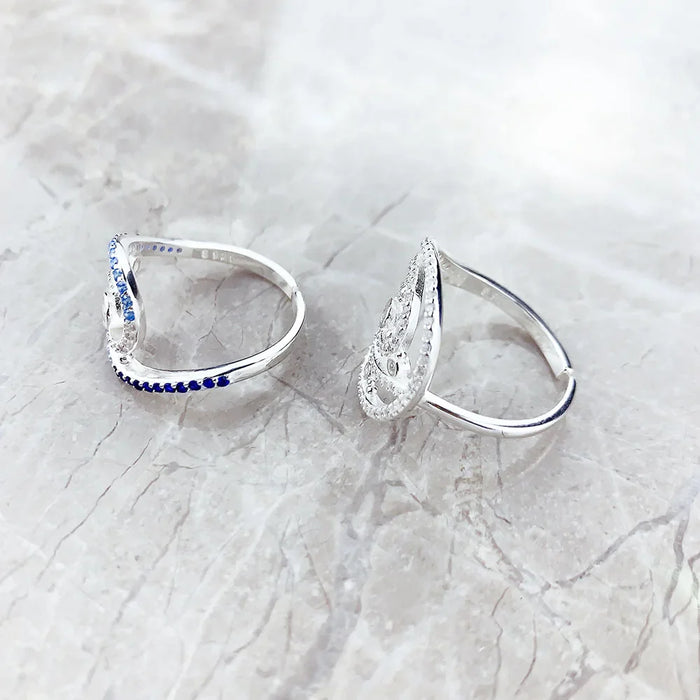 925 Sterling Silver Pure Ring Romantic Gift For Women