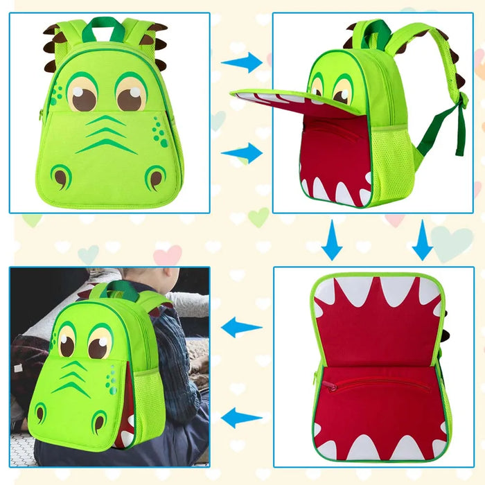 12 Inch Dinosaur Backpack For Boys Toddler Bookbag