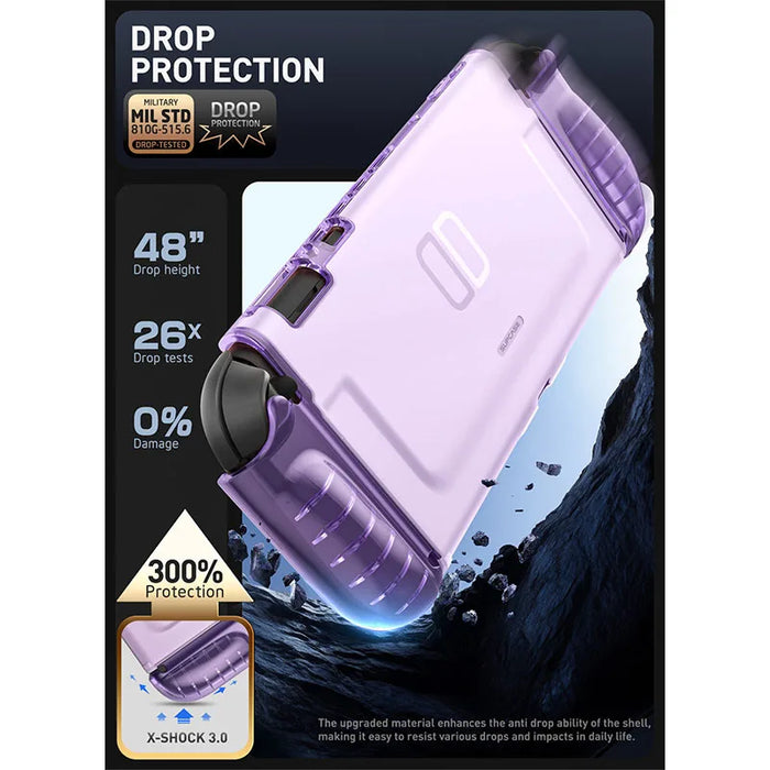 For Nintendo Switch 2 Crystal Protective Clear Case With Quick Release Joycon Design And TPU Grip