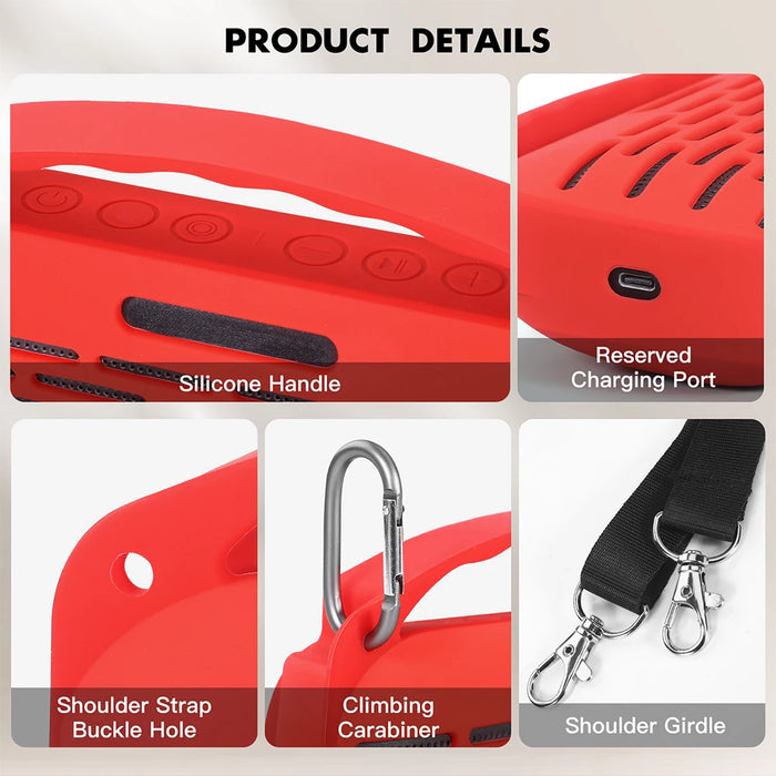 Soft Silicone Case Cover For Bose Soundlink Flex 2Nd Gen Speaker Travel Protective Carrying Pouch Drop-Proof Carrying Case