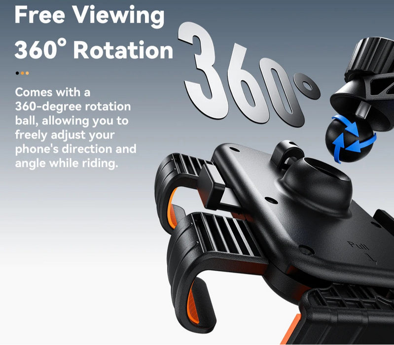 Motorcycle Bike Phone Mount 360°Rotatable Phone Holder For Mountain Bike Motorcycle Non-Slip Stand For 4.7-6.9Inch Phone