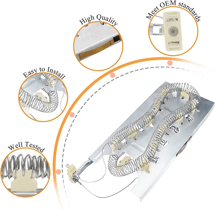 3387747 Ps11741416 Dryer Heating Element Replacement Ap6008281 8527865 Ap2947033 Ps344597 W11045584 W11344457