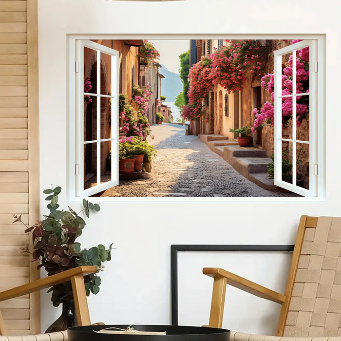 Kids Room Wall Stickers Pvc Removable Window View Imitation Window Bedroom Decor