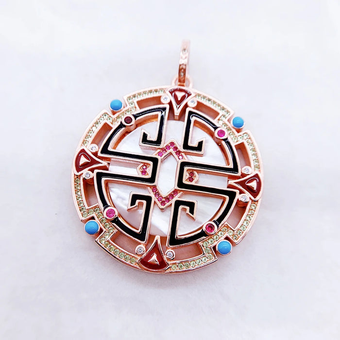 925 Sterling Silver Ethnic Pendant 2022 Spring New Design For Women